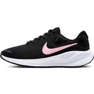 Nike Dames W Revolution 7 hardloopschoen, Black/Med Soft Pink-White, 37,5 EU, Black Med Soft Pink White, 37.5 EU