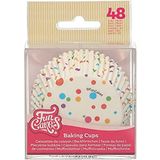 FunCakes Baking Cups Confetti: Perfect voor feest cupcakes, Cupcakes en meer, Taart decoratie, pk/48