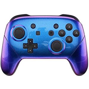 eXtremeRate Cover Grip Case voor Nintendo Switch Pro Controller,DIY Vervanging Grip Behuizing Shell voor Switch Pro Controller(Geen Controller)-Kameleon Paars Blauw