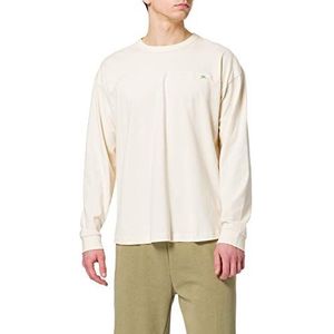 Urban Classics Herenshirt met lange mouwen van biologisch katoen, organisch katoen, kort curved oversized sweatshirt voor mannen, in 2 kleuren, maten S - 5XL, witzand., S