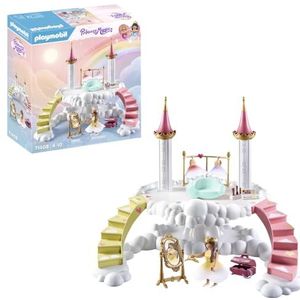 PLAYMOBIL Princess Magic 71408 Verkleedwolk, koninklijke garderobe in de wolken, met drie rokken, een fonkelende tiara en verdere accessoires, speelgoed voor kinderen vanaf 4 jaar