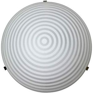 ONLI plafondlamp in wit glas diameter 25 cm met cirkels ontwerp