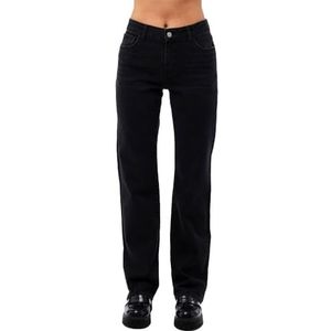 Pieces - Kelly 102 - Spijkerbroek - Donker Denim - Straight Fit