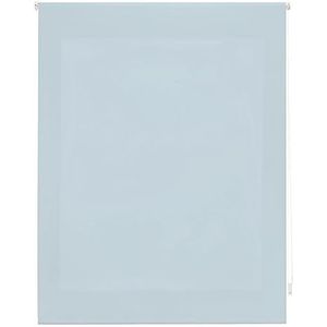 ECOMMERC3 Rolgordijn, lichtdoorlatend, glad, 140 x 175 cm (b x h), afmetingen stof, 137 x 170 cm, eenvoudige installatie aan muur of plafond, hemelsblauw