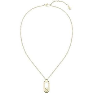BOSS Sieraden Dames DOUBLE BB SWING Collectie Hanger Ketting in Geel Goud - 1580627, Eén maat, Roestvrij staal, Geen edelsteen