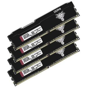 DDR4 2666MHz 32GB Kit (8GBx4) Desktop RAM PC4-21300 UDIMM Non-ECC Unbuffered 1.2V 288-Pin CL19 PC Geheugen Computer Memory Upgrade Geheugenmodule (Zwart)