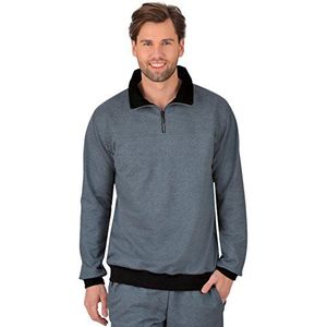 Trigema Sweatshirt met ritssluiting, steengrijs-melange, 3XL