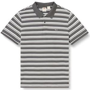 Levi's Slim Housemark Poloshirt voor heren, Fine Lines Dark Shadow, S