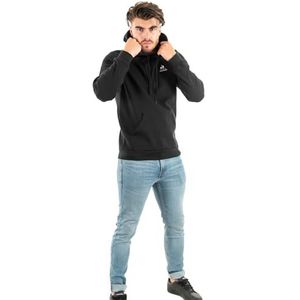 Le Coq Sportif Sweatshirt met capuchon voor heren, Zwart, XL