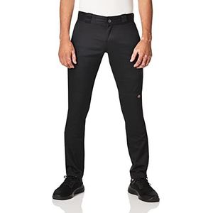 Dickies Skinny-Straight werkbroek met dubbele knie voor heren, Zwart V1, 36W / 34L