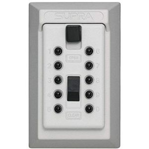 Kidde AccessPoint 001170 KeySafe originele slanke drukknop combinatie permanente sleutel slot doos, 2-sleutel, titanium grijs 5 Keys Kleur: wit