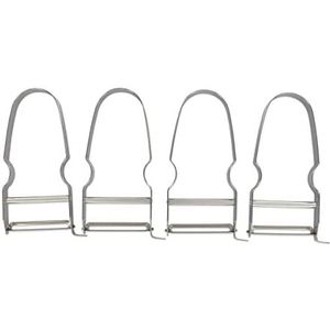 FM Professional - Set van 4 RVS Dunschillers - Professionele Groenteschiller - 11,5 x 6 cm