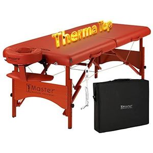 Master Massage 71 cm Fairlane mobiele massagestoel ThermaTop geïntegreerd verwarmingssysteem verstelbaar inklapbaar therapiebed Portable Beauty Bed van hout draagtas Pakket