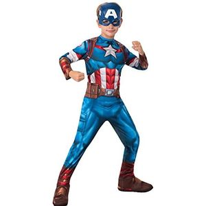 Rubie's Officieel Marvel-kostuum klassiek ""Captain America"" - maat L - 9-10 jaar 152cm - I-702563L