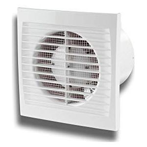 SILENT Pro Wandventilator, afvoerventilator, badkamerventilator, wandventilator met kogellagersysteem, diameter 100, functie nalooprelais, vochtsensor