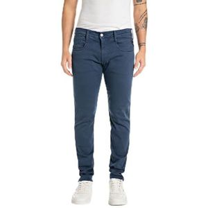 Replay Anbass Hyperflex Colour Xlite Herenjeans, slimfit, 179 Faded Blue, 32W x 36L