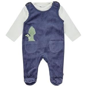 Sterntaler Babyromperset voor jongens, Dino Rexi, peuterpyjama's, blauw, 44