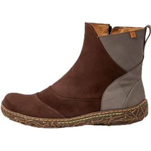 El Naturalista - N5450 - Enkellaarsjes - Bruin - Leren - Plat - Ritssluiting - Casual