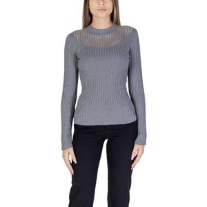 Morgan Fijne juge trui met lange mouwen, Grijs, XS