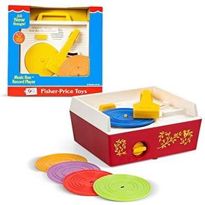 Fisher Price Classics - 1697 Muziekdoos platenspeler, Muzikaal speelgoed voor baby’s, Educatief interactief speelgoed met 10 liedjes, Retro speelgoed voor kinderen van 18 maanden en ouder