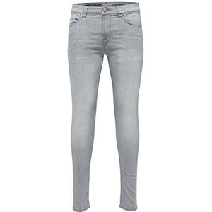 ONLY & SONS Heren jeansbroek, grijs (light grey denim), 33W x 34L