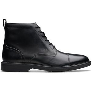 Clarks - Aldwin Cap Chukka Boot - Zwart - Leer