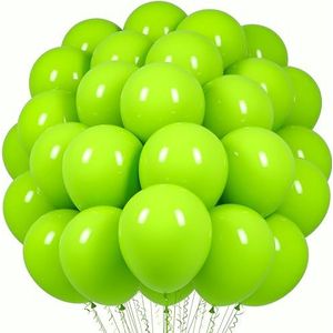 50 groene ballonnen van biologisch afbreekbaar natuurlijk latex, gemaakt in de EU, 31 cm, optimaal voor helium en lucht, ideaal voor bruiloft, verjaardag en doop