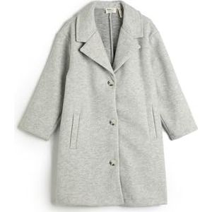 Koton Girls's V-hals lange mouwen buttoned pocket detail coat, Grijs melange (GRM), 13-14 Jahre