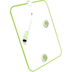 Raylu Paper® - Magneetbord voor kinderen, droog afwisbaar, met afgeronde randen, magneetbord voor koelkast, afmeting 216 x 280 mm, met pen en magneten (groen)