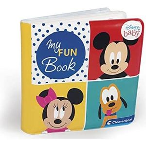 Clementoni Sivertido Disney Baby My Fun Book-boek voor pasgeborenen, spel voor kinderen 6 maanden, waterdicht, ideaal voor baby's, 100% machinewasbaar, meerkleurig, medium, 17720