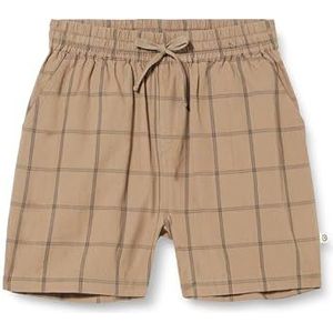 Müsli by Green Cotton Jongens Check Shorts, Cashew, 128 cm