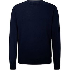 Hackett London Mannen katoen kasjmier Crew Pullover trui, marineblauw, XS