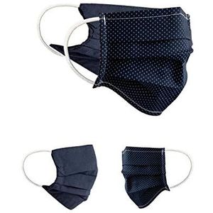BaF Community-maskers Set van 2 stuks Unisex geïmproviseerd masker Omkeerbaar mondbeschermingsmasker Mond- en neusbescherming Omkeerbaar masker met motief katoen BCI Wasbaar