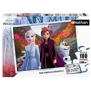 Nathan - Kinderpuzzel - 100 stukjes - Een magische wereld - Disney Frozen 2 - meisjes of jongens vanaf 6 jaar - hoogwaardige puzzel - dikke, robuuste doos - prinsessen - 86768