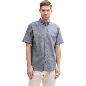 TOM TAILOR heren overhemd, 37332 - Navy Chambray Dot Design, L