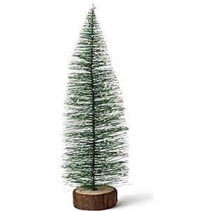 Mopec Grote kerstboom, 25 cm, met houten basis, groen, eenheidsmaat