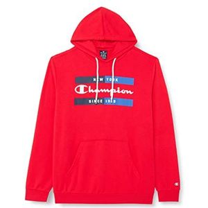 Champion Legacy Graphic Shop Authentic Powerblend Terry Box Logo sweatshirt met capuchon, rood, M voor heren