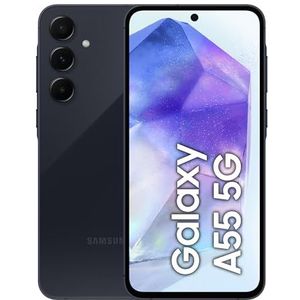 Samsung Galaxy A55 5G Smartphone, Android mobiele telefoon zonder abonnement, 256 GB / 8 GB RAM, 2 dagen batterijduur, 50 MP-camera, Awesome Navy, 2,5 jaar fabrieksgarantie