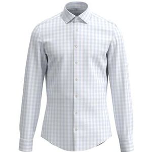 Seidensticker Zakelijk overhemd voor heren, shaped fit, strijkvrij, Kent-kraag, lange mouwen, 100% katoen, blauw, 38