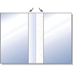 Rexel 23404090 ID-kaartenhoes, zachte PVC-folie, 170 my, open, 25 stuks, 53 x 83 mm, transparant