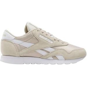 Reebok Klassieke nylon sneaker voor dames, Klassiek Beige Klassiek Beige Wit, 38.5 EU