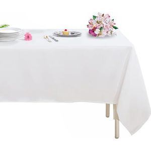 Talking Tables | 180 x 120 cm | Effen wit papieren tafelkleed voor verjaardagsfeestje, bruiloft, catering, jubileum wegwerp tafelkleed