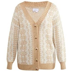 SIDONA Dames oversized cardigan 15425013-SI01, beige crème, XL/XXL, beige-crème, XL/XXL