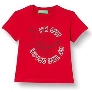 United Colors of Benetton T-shirt voor kinderen., Rood 015, 6 Maanden