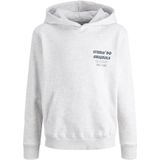 Jack & Jones - Sweatshirt - Navy / Wit Gemêleerd - Capuchon - Losse Pasvorm