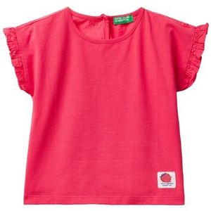 United Colors of Benetton T-shirt voor meisjes en meisjes, Rood, 116