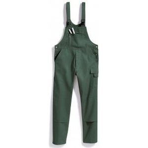 BP Workwear Basic 1482-060-74 tuinbroek - stoffen bretels met rubberen inzetstuk - zakken voor kniebeschermers - puur katoen - normale pasvorm - maat: 58 - kleur: middengroen