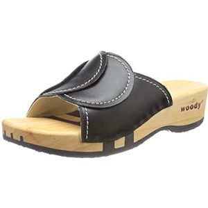 Woody Dames Vanessa houten schoen, zwart, 36 EU, zwart, 36 EU