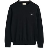 GANT Heren Classic Cotton C-Neck Pullover, zwart, XL