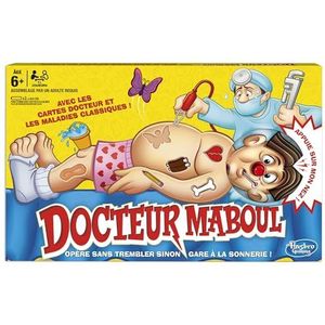 Hasbro Doctor Maboul - Bordspel voor Kinderen vanaf 6 Jaar - Franstalig - Inclusief 12 Grappige Ouchies - Batterijen Inbegrepen